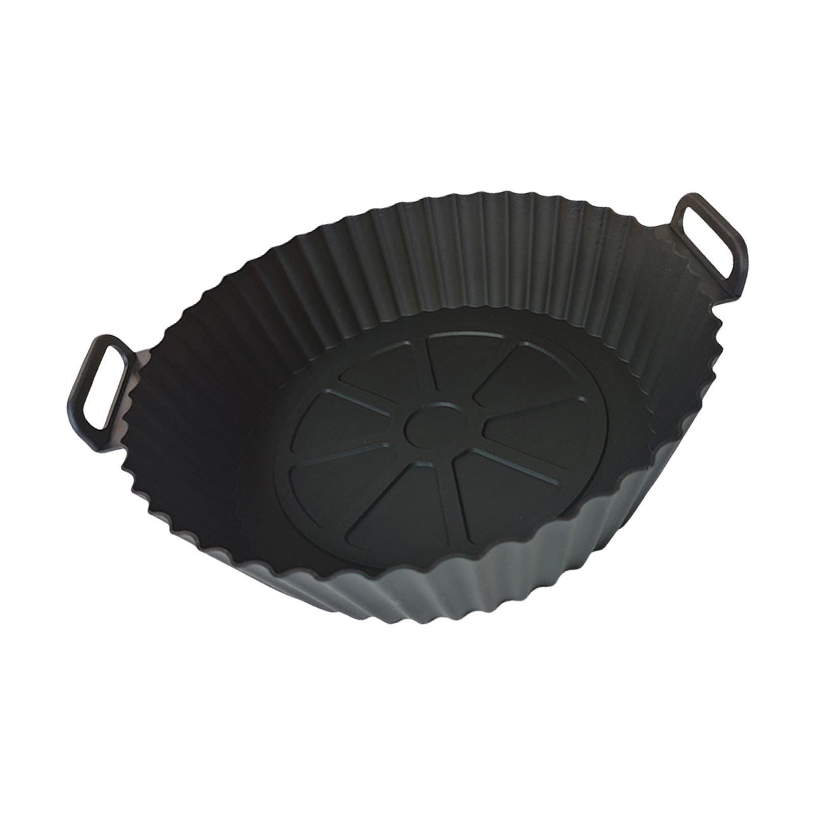 

Неприлипчивая вставка из пищевого силикона для аэрофритюрниц и духовок, термостойкий коврик для готовки, портативный поднос для выпечки в микроволновой печи чёрный