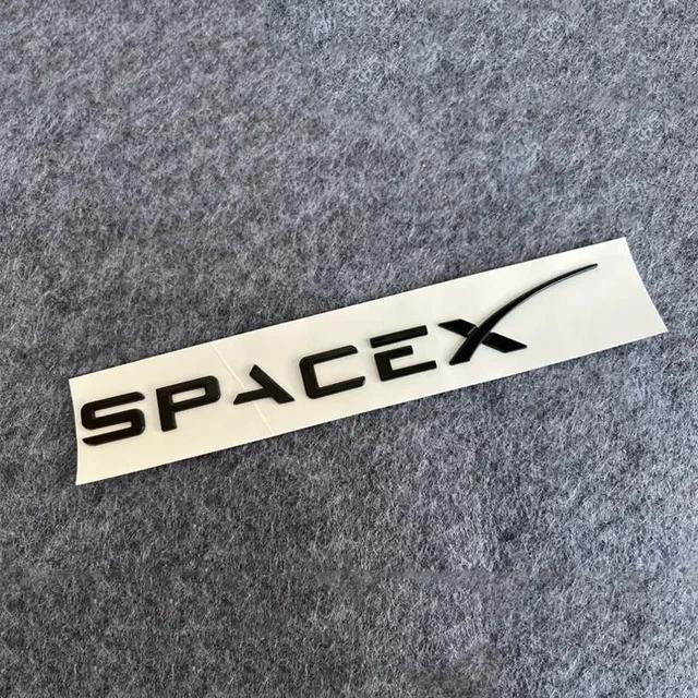 3D ABS Letters Sticker SPACEX For Tesla Rear Tailgate Trunk Emblem Badge Car Stickers Decal for Model 3/Y/X/S