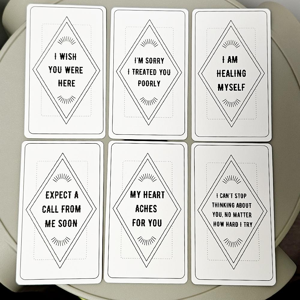 10.3*6cm Twin Flame Messages Oracle Cards Soulmate Deck for Psychic Love & Relationship Readings 54 Pcs Cards