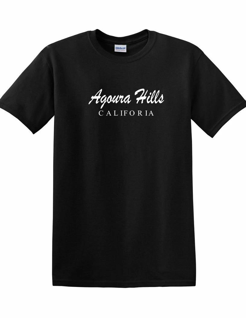 

Agoura Hills California Souvenir Los Angeles County White Black Cotton T-Shirt 4XL