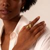Chunky Open Twist Stackable Rings for Women, Bold Crossover Statement Ring Stainless Steel Jewelry