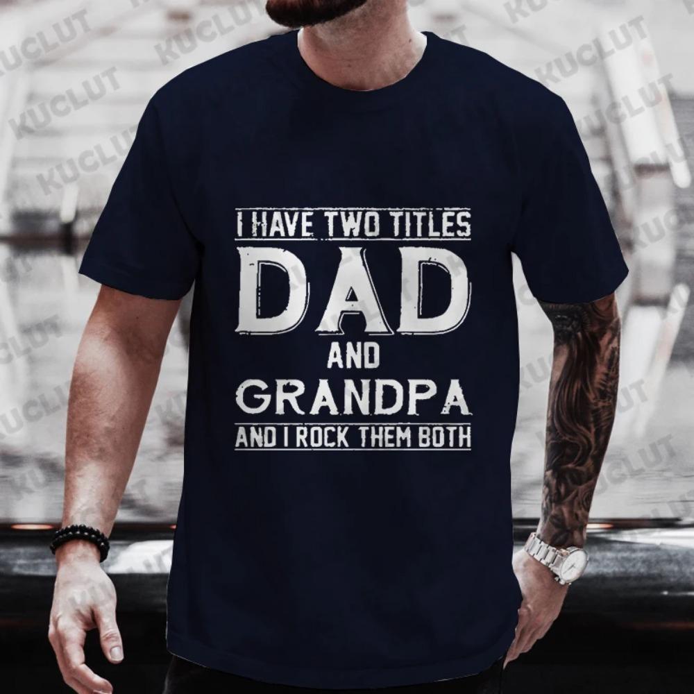 Papa und Opa Print T-Shirt T-Shirts für Männer Lässig Kurzarm T-Shirts Stilvolles T-Shirt Kleidung Papa Papa Herren T-Shirt für Sommer