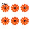 Iron Sunflower Decor 6Pcs Metal Flowers Wall Decor, Flower Ornament Art, Lightweight Garden Art Hanging Decoration for Outside Indoor Patio,