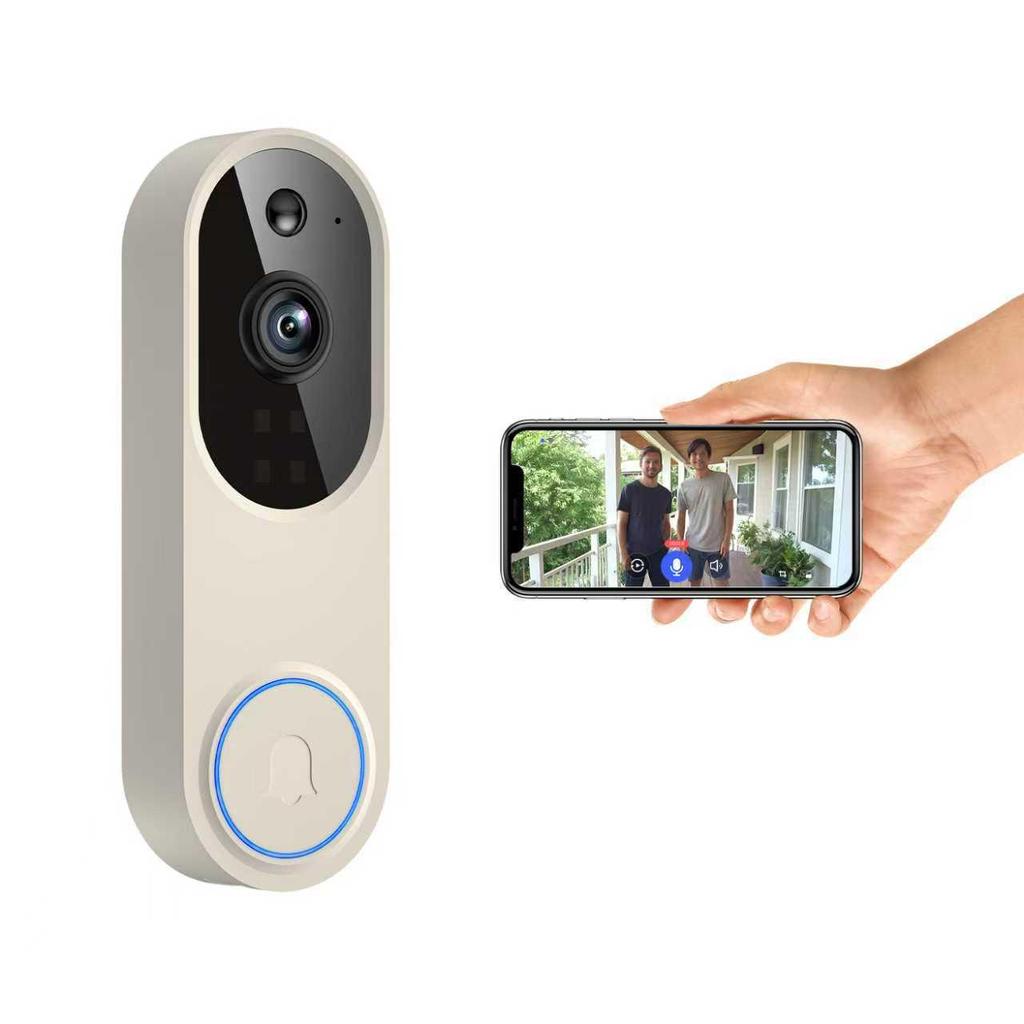 Smart Wireless Video Doorbell with Remote Intercom for Home Security