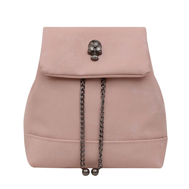 

Korean version of niche backpack women s bag trendy new autumn chain oblique span bag fashionable texture commuter bag рожевий