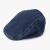 Denim Beret Women's Autumn and Winter New Big Head Circumference Can Be Worn In Reverse with Internet Celebrity Fashionable Simple Hat