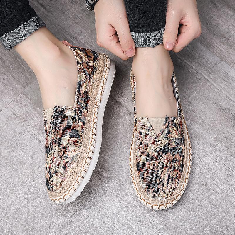 Fashion Summer New Classic Round Toe Men's Shoes Casual Breathable Canvas Loafers Men Flat Fishmen Shoes Espadrilles Zapatos De Hombre