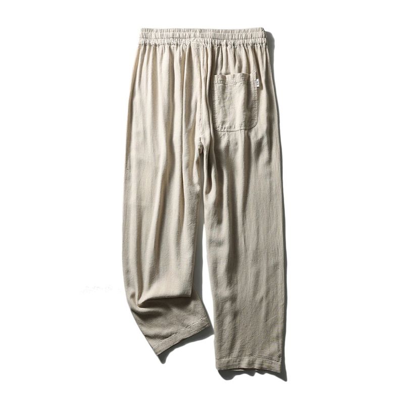 Linen Pants Men's Summer Thin Loose Cotton Linen Pants Export Original Men's Pants Japanese Style Pants Men's Men Casual Pants