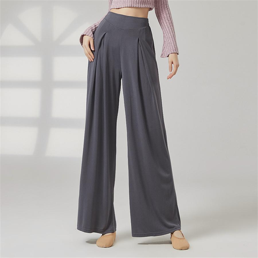 Damen Klassischer Tanz Trainingshose Ausgestellte Hose Atmungsaktiv Lockerer Schnitt Damen Ballett Moderner Tanz Performance Elegante Hose
