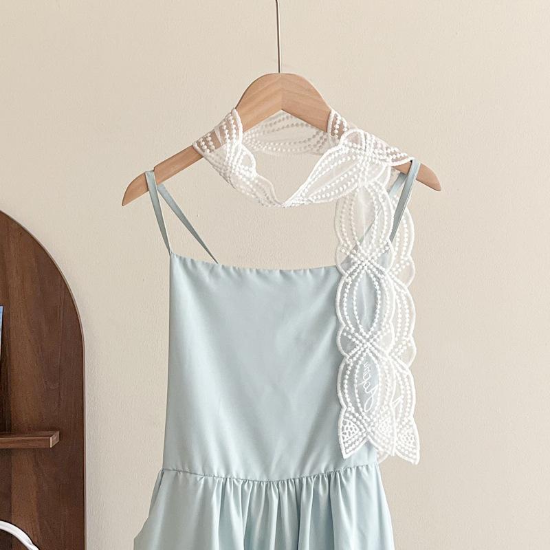 White Lace Mesh Waist Belt Hollow Out Embroidery Waist Chain For Women Summer Dress Jeans Decorative Belt