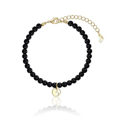[ELLE Schmuck] Schwarzes Onyx Stein Armband ELBRBB099