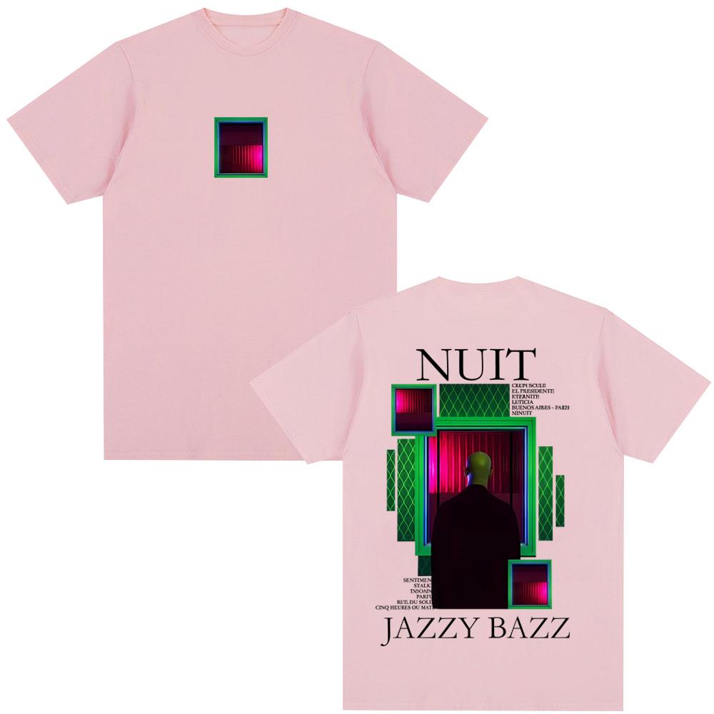 Rapper Jazzy Bazz Nuit Album Graphic Tshirt Unisex Women Hip Hop Fashion Pop Music Tshirts Male Casual Vintage Oversized T Shirts