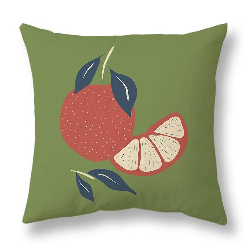 45x45cm Nordic Green Leaf abstract geometric embrace pillowcase Comfortable sofa Office Seat cushion cover Home decor Pillowcase