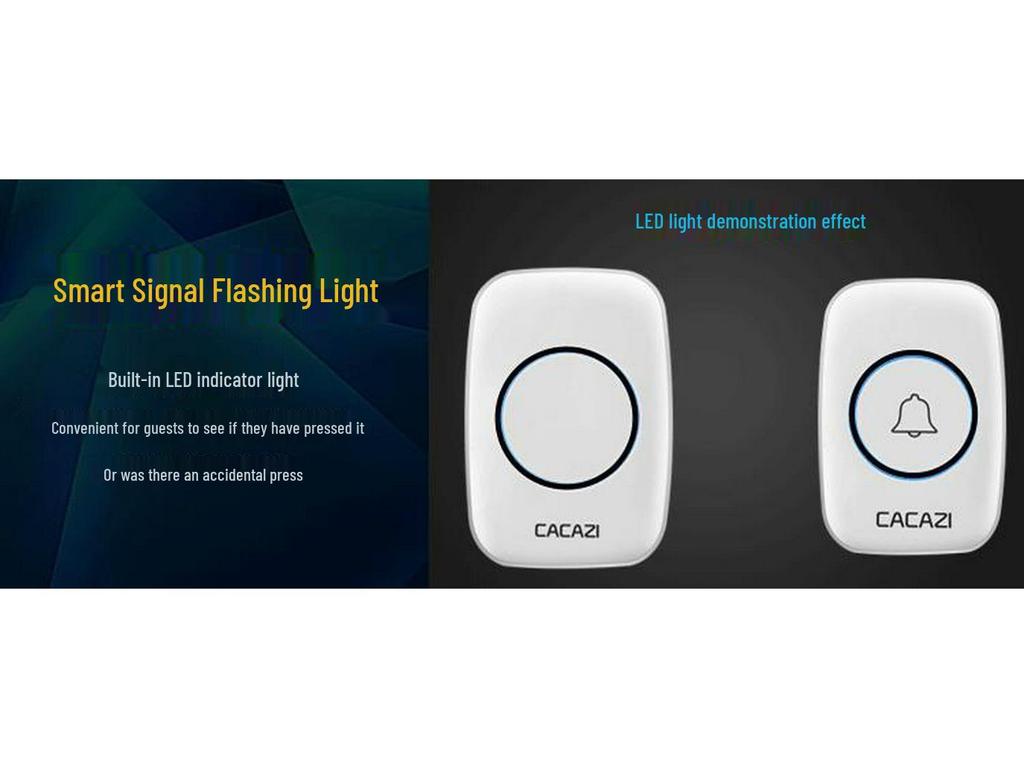 Long-Range Wireless Remote Control Doorbell with Smart Pager