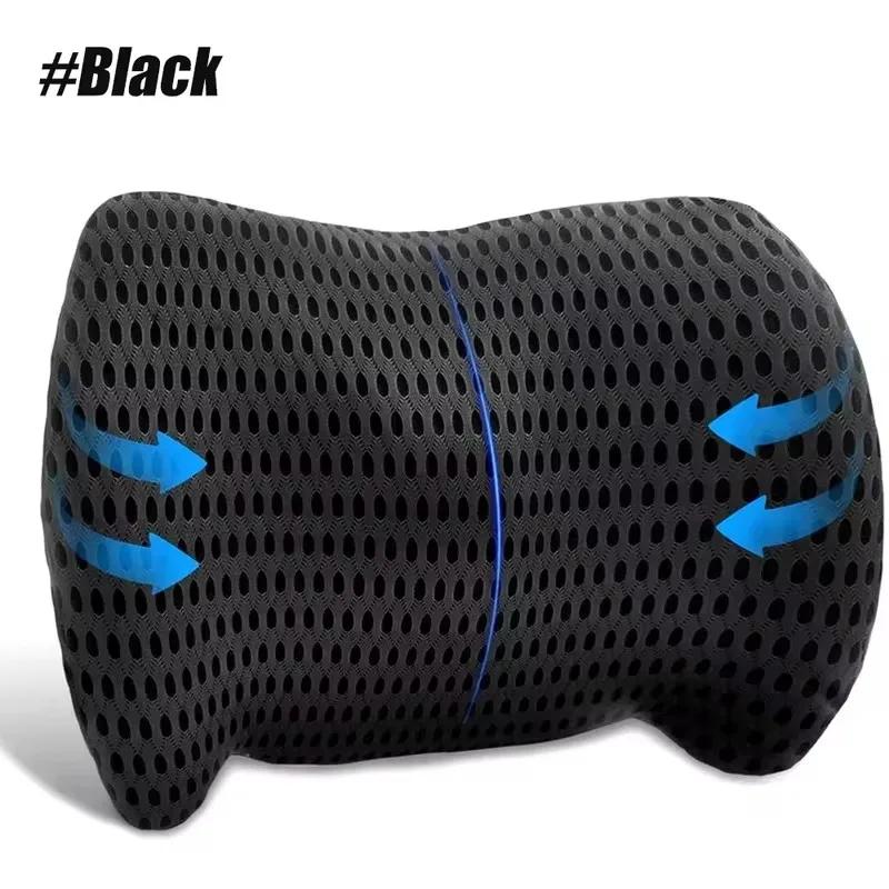 Ergonomic Lumbar Support Pillow,Memory Foam Back Cushion with Machine Washable Cover, Lightweight, Medium Soft Firmness