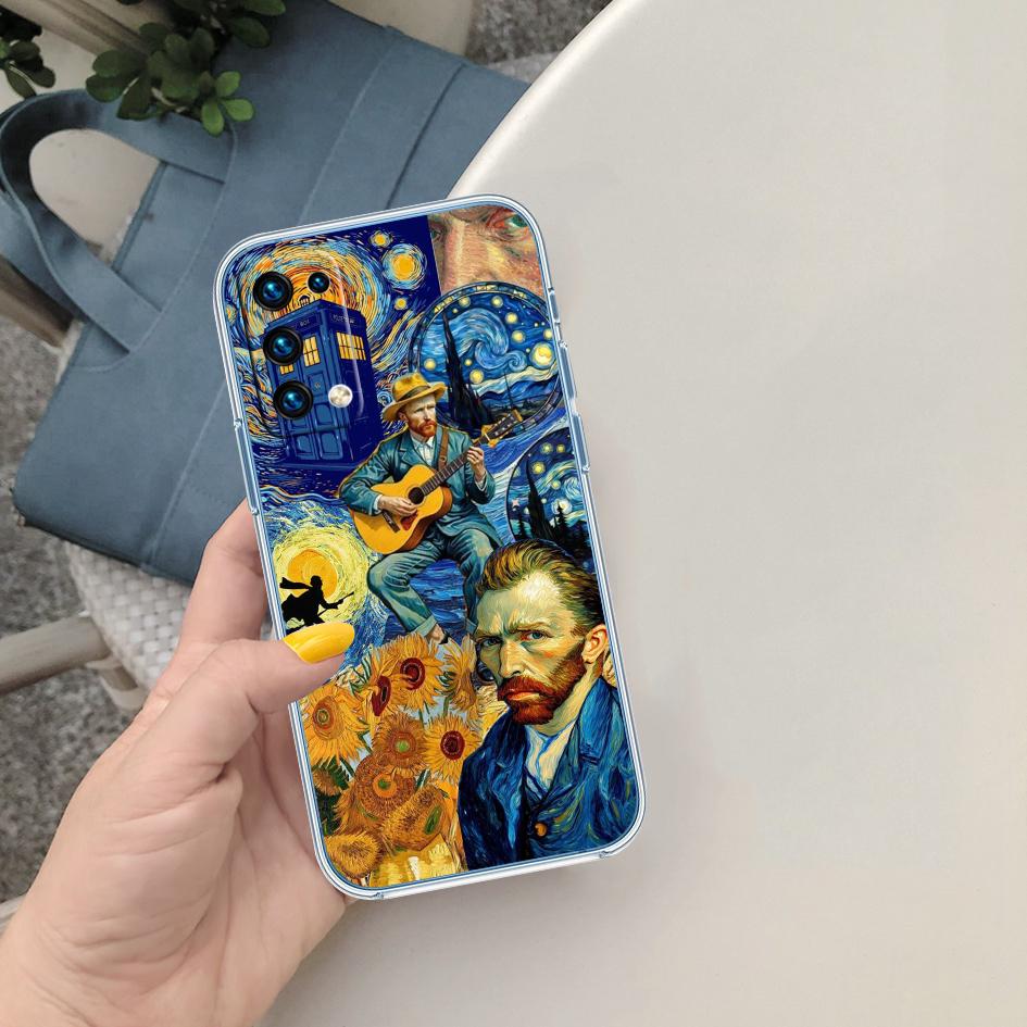 BF101 Starry Night Van Gogh Painting Phone Case for Motorola Moto G7 G8 G9 G84 G85 G73 G24 G15 Z2 Play Power Plus
