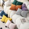 Velvet Bow Pillow Soft Plush Cushion Cover Home Decor Solid Color Pillow Covers Living Room Bedroom Tatami Decorative Pillowcase