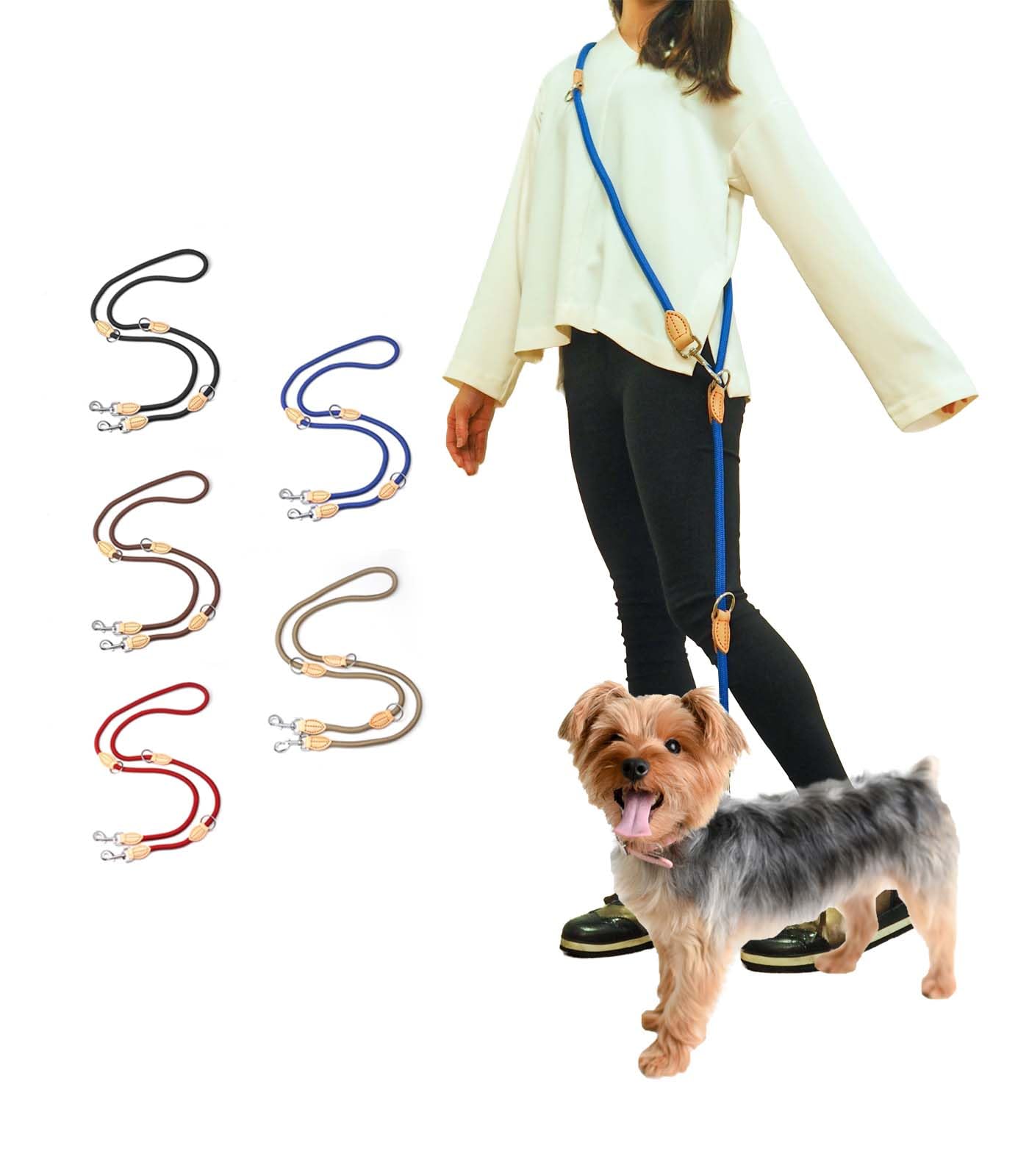 PetGround Плечевой поводок для собаки Плечевой поводок для собаки 2 Длинный Для маленьких средних крупных собак Поводок, Поводок, Ремень, Собаки, Многофункциональный поводок, 6-в-1, Поводок без рук, Поводок,