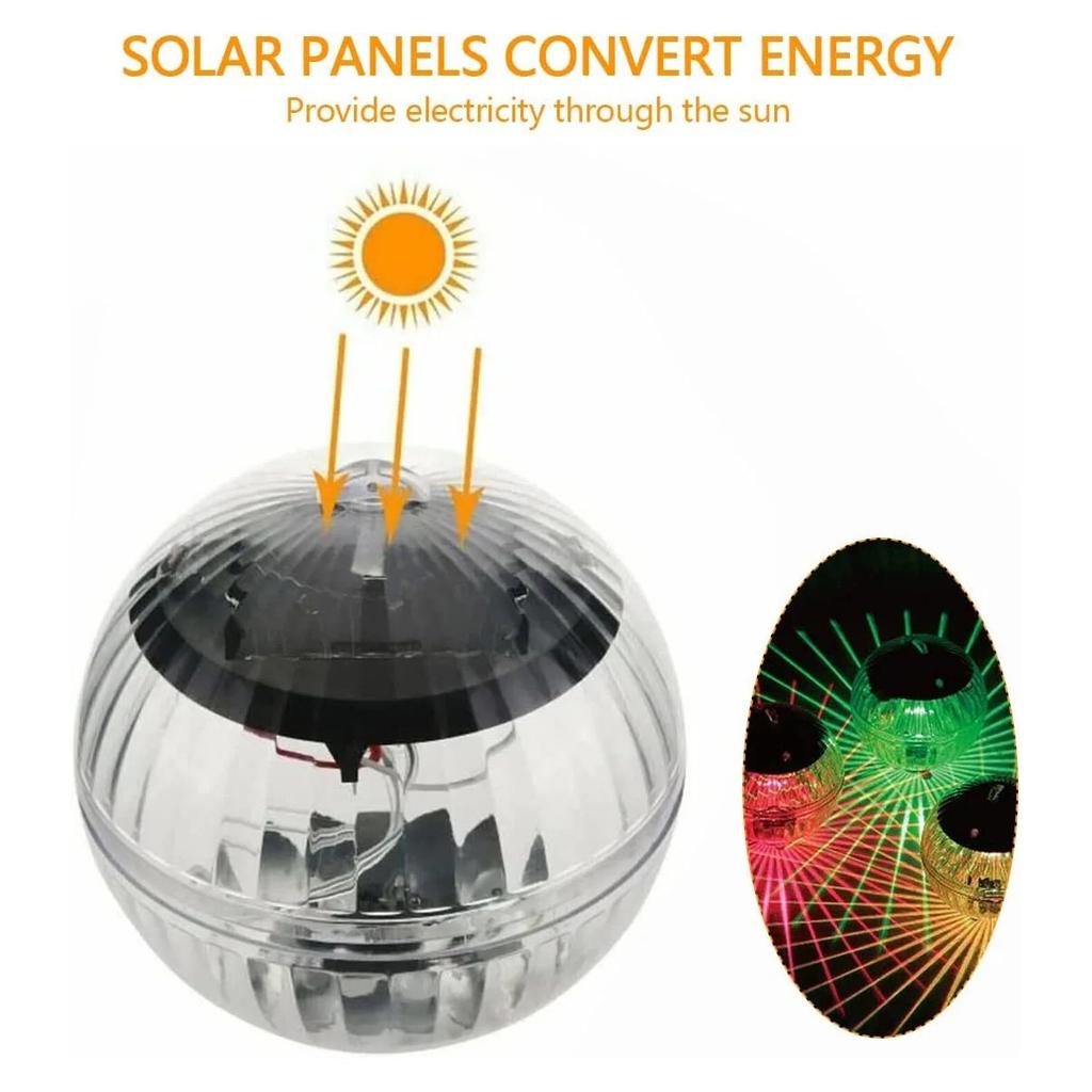 Solární plovoucí světla Bazén Vodotěsná LED Solární energie Měnící barvy Voda Drift Lampa Pro Akvárium Jezírko