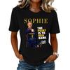 Unisex Casual Letter Print Neck Short Sleeve T-Shirt for Everyday Wear