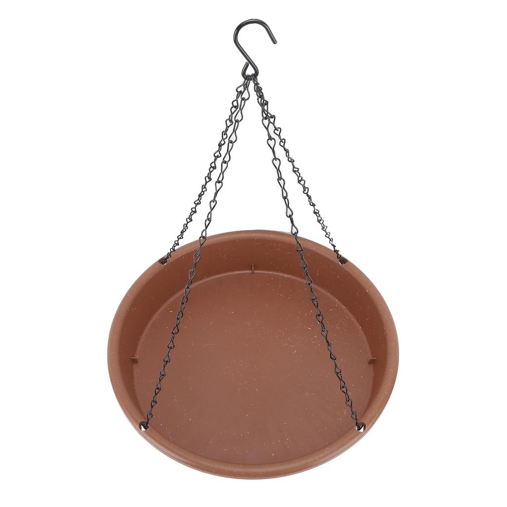 Solar Bird Bath Fountain Pump Hanging Style Deck Mount Metal Bowl for Outdoor Garden Patio Backyard