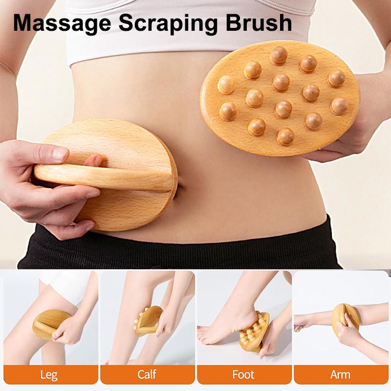 Wood Therapy Fascia Release Massage Tools Wooden Massage Brush Gua Sha Body Sculpting Tool Smooth The Meridians And Massage