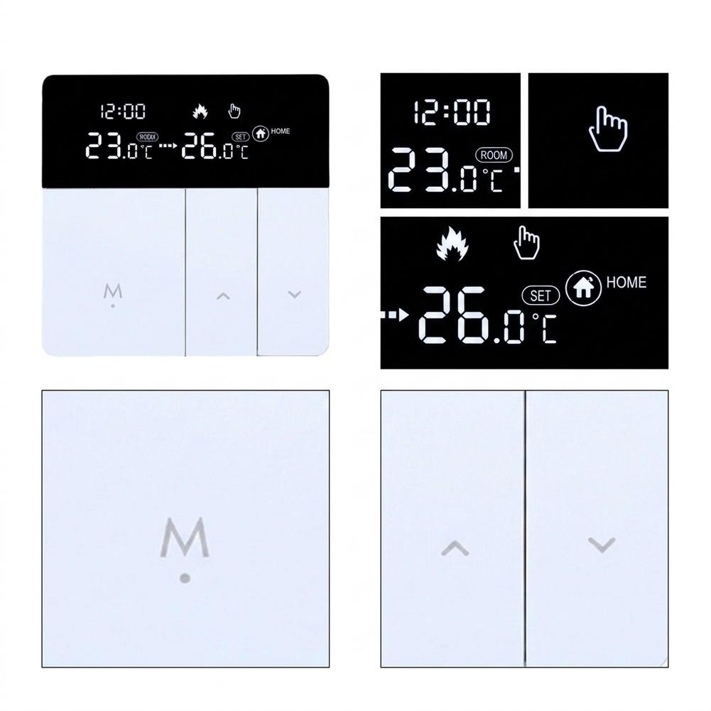 For Acrylic Touch Thermostat Unit for 3A For Water Heating Circuits and 16A Electric Heating Loads Temperature Range 5 To 95