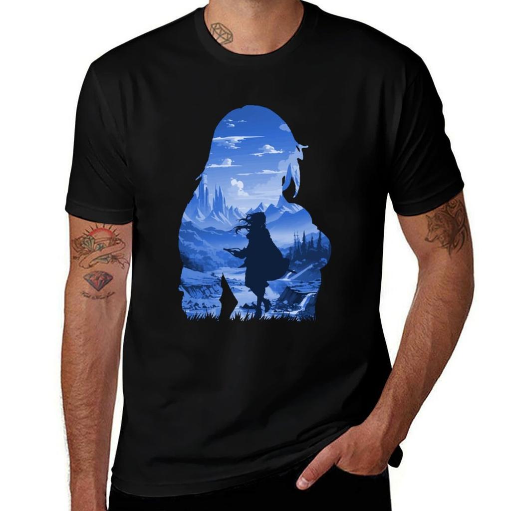 Granblue Fantasy Katalina Negative Illusion Tshirt Plus Size Street Style Tee