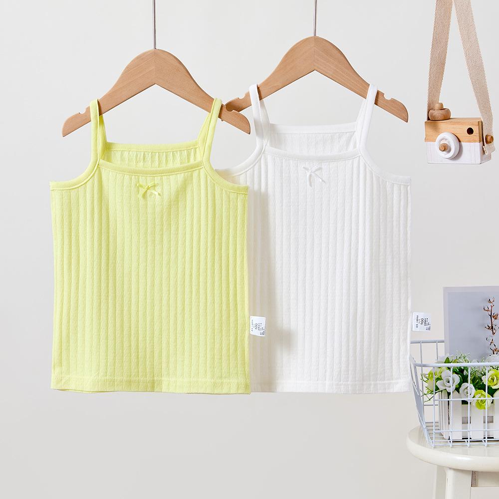 2 Stück Mädchen Achselhemd 2 bis 12 Jahre Weiß Mädchen Basic Tank Sporttops Multipack Mädchen Unterwäsche Sets