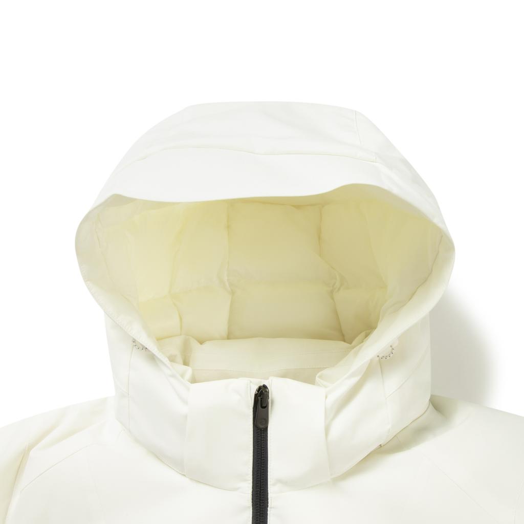 Li-Ning Windproof And Water-Resistant Hooded Logo Down Jacket Women Outerwear AYMV402-1