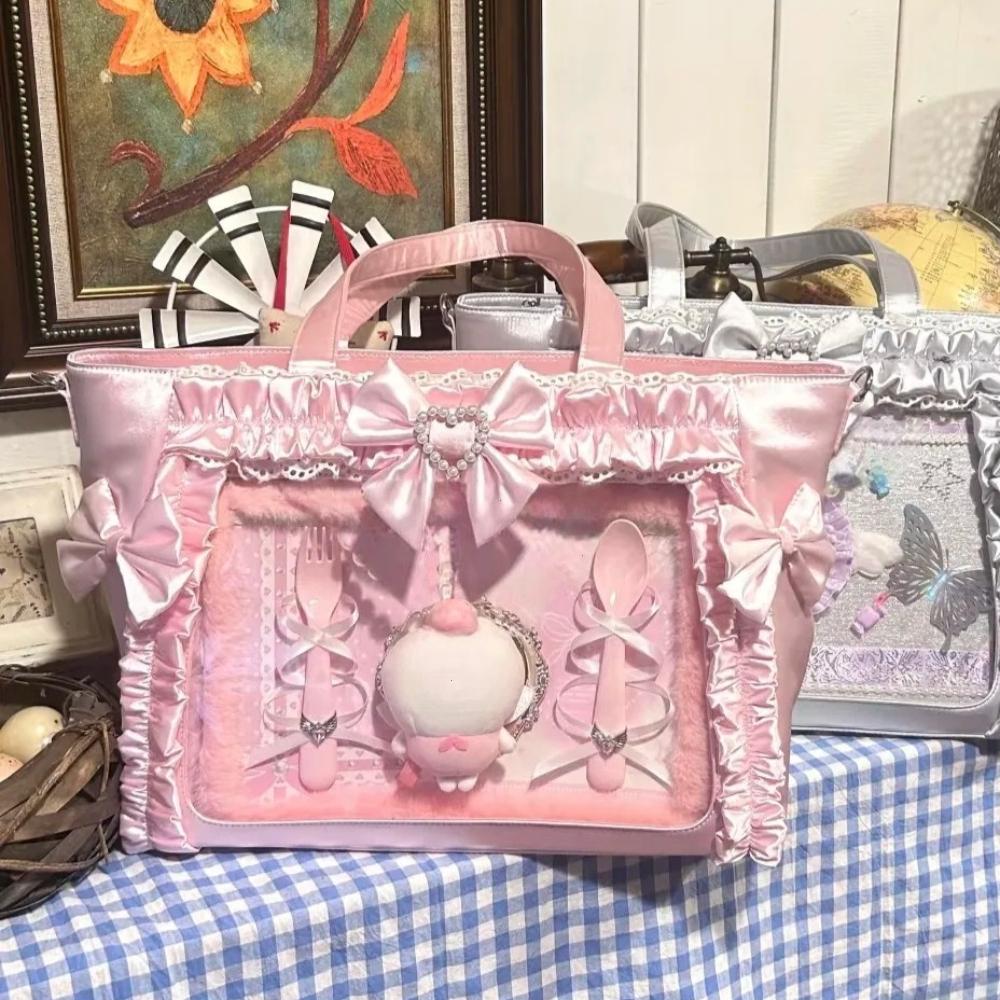 Ita Bag Lace Bow Ribbon JK Uniform Shoulder Bag Comic Exhibition Portable Y2K Tote Bag New Sweet and Cool Girl Ulzzang 2026