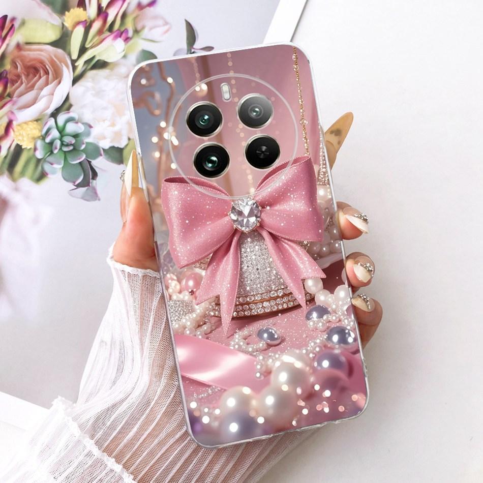 For Realme 12+ 12X 12 5G Cute Flower Butterfly Cat Painted Case For Realme12 5G 12 Plus 12X 12Plus Soft Silicone TPU Phone Cases