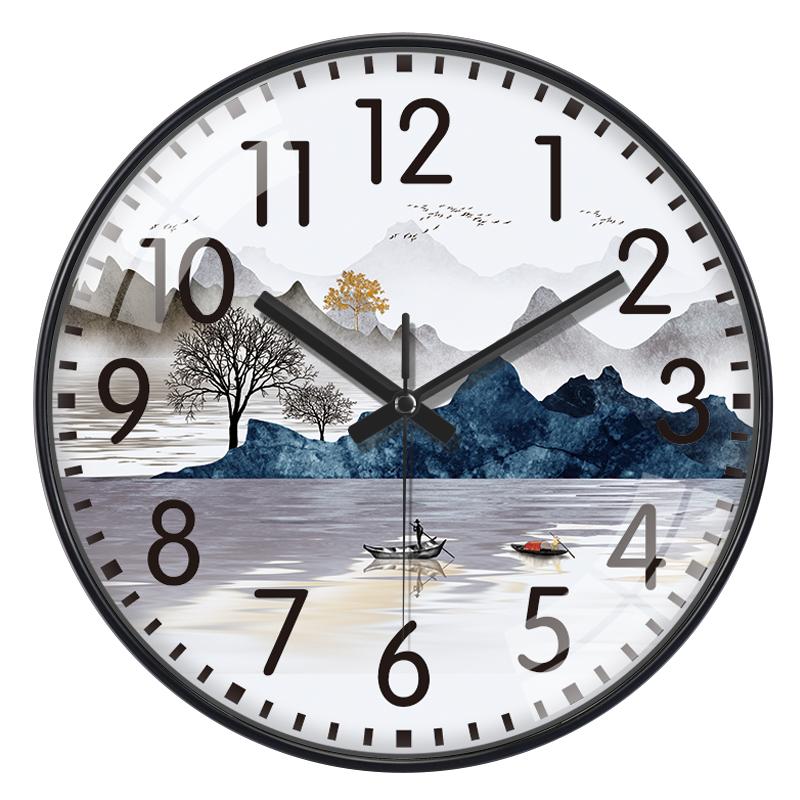 Light Luxury Art Wall Clock Circular Quartz Clock For Bedroom Living Room Study Fashionable Simple Modern Decoration