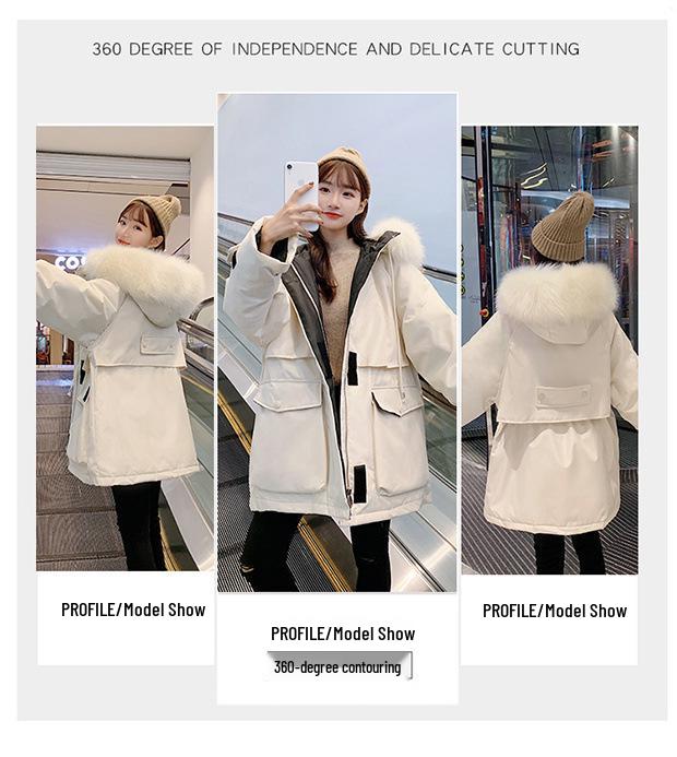 Women's Winter Down Cotton Padded Jacket - Hong Kong & Korean Style, Dongdaemun Inspired, Loose Fit, Ideal for Students