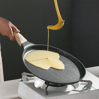 Yousheng Granit Tortilla Tavası Yapışmaz Krep Börek Kızartma Tavası Yüksek Sıcaklığa Dayanıklı Kulplu Düz Tava
