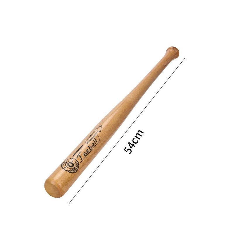 

Бейсбольная бита 54 см для детей из цельного дерева, амортизирующая, прочная, бита для софтбола, детский аксессуар для бейсбольных тренировок и соревнований 54cm