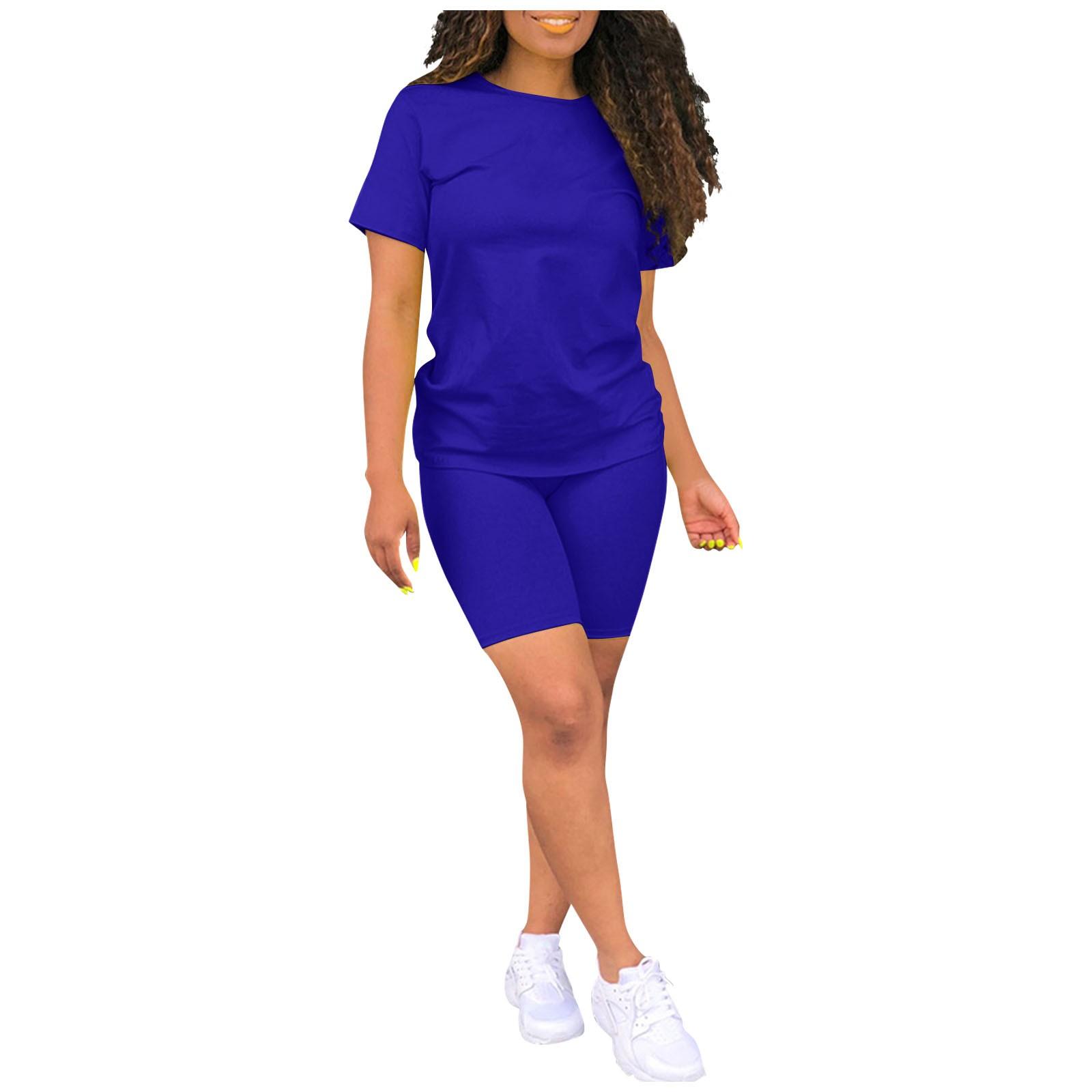 Женский повседневный спортивный однотонный костюм из 2 предметов — фото 7