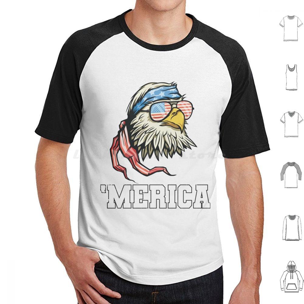 4th Of July Merica Bald Eagle Patriotic Veteran T Shirt 6xl Cotton Cool Tee Eagle Bald Eagle Mericaw Memorial Day Veterans Day