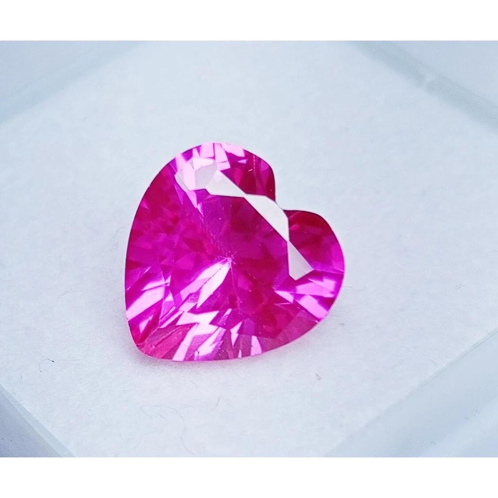 3+ Ct Natural Pink Sapphire Ceylon Heart Cut Beautiful Certified Loose Gemstone