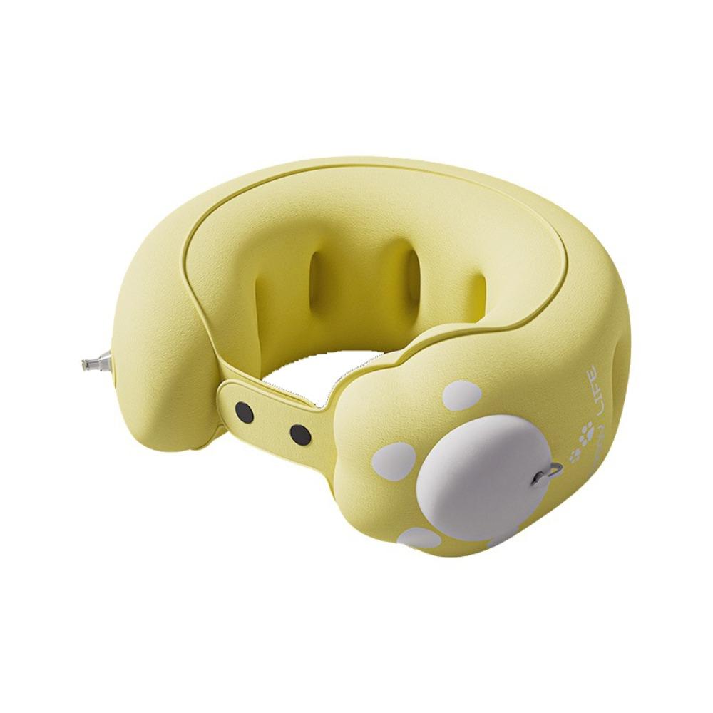 Adjustable Firmness Inflatable Neck Pillow Portable U Shaped Neck Pad Travel Neck Pillow  Airplane