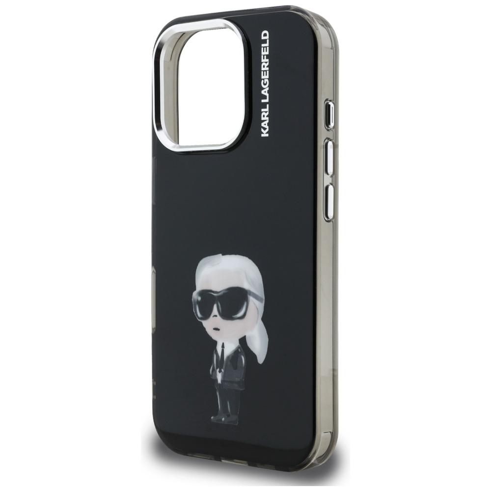 Karl Lagerfeld IML Aquarelle Karl & Logo Case for iPhone 16 Pro Black
