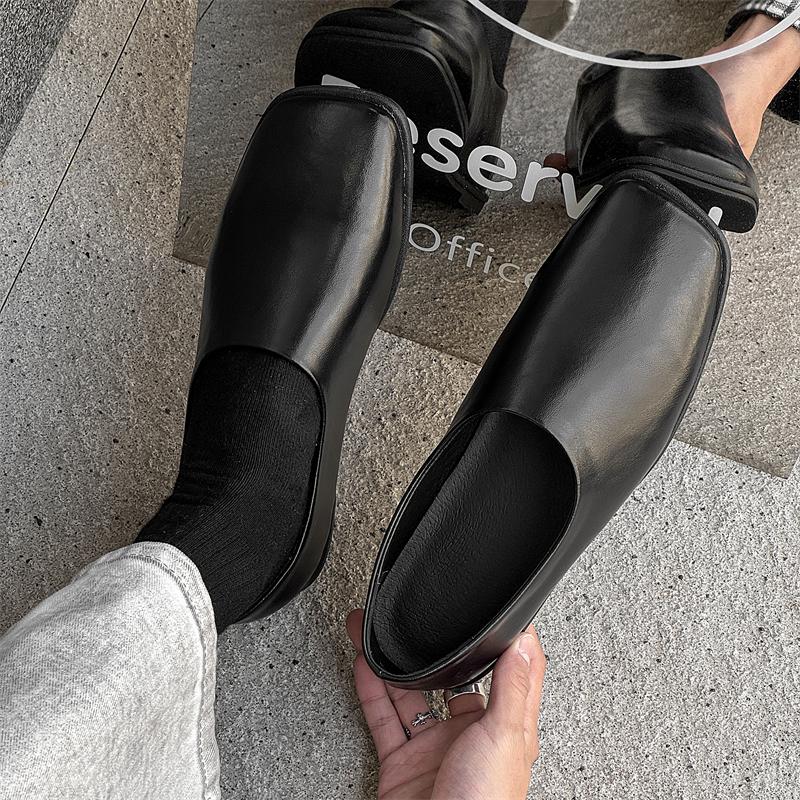 Niche Brand Originální design Letní Nové Klasické Britský styl Mokasíny Pro Pánské Černá Pravá Kůže Ležérní Boty Hombre Denní