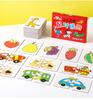 Montessori Toddler Puzzle Cards Toys For Kids Cognitive Fruit Animal Matching Puzzle Games Children Learning Educational Puzzle