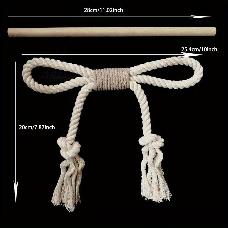 2 st 1 PAR Handgjorda Bomullsrep Gardineremmar Bohemisk Stil Icke-perforerade Gardineremmar Original Su Feng Gardinerstillbehör