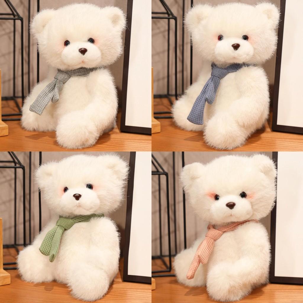 Scarf Teddy Bear Plush Toy Cartoon Stuffed Doll Bedroom Decoration Kids Gift