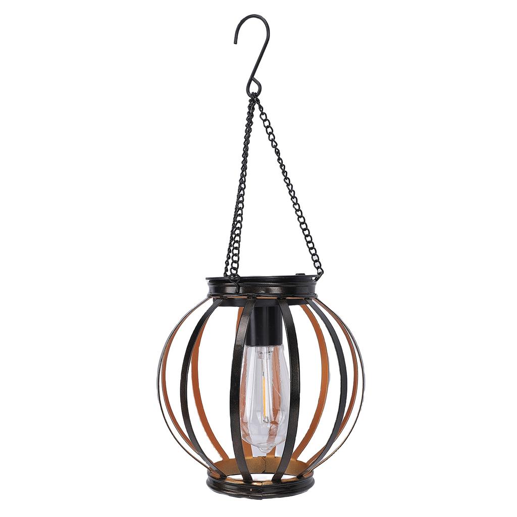 Solar  ing Lantern Outdoor Water Proof Metal Solar Powered Light with Hook for Outside Yard Garden Patio Porch Balcony
