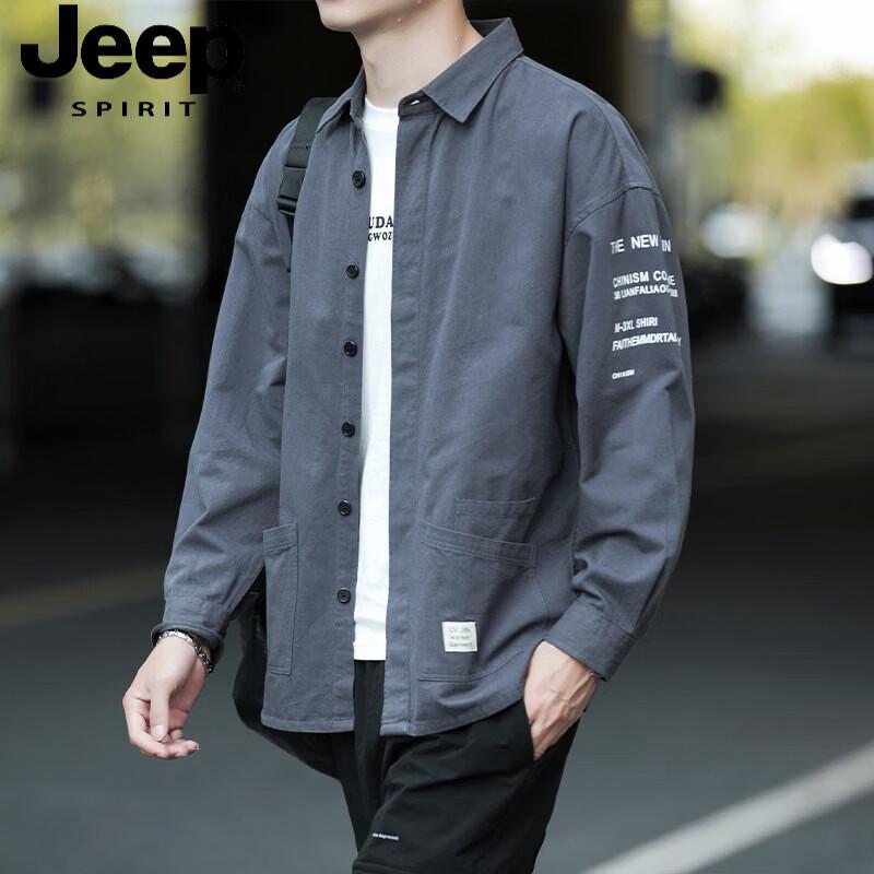 

JEEP SPIRIT Men s 100% Cotton Long Sleeve Shirt L