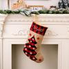 Red Holiday Charming And Black Plaid Christmas Stockings With Designs Festive