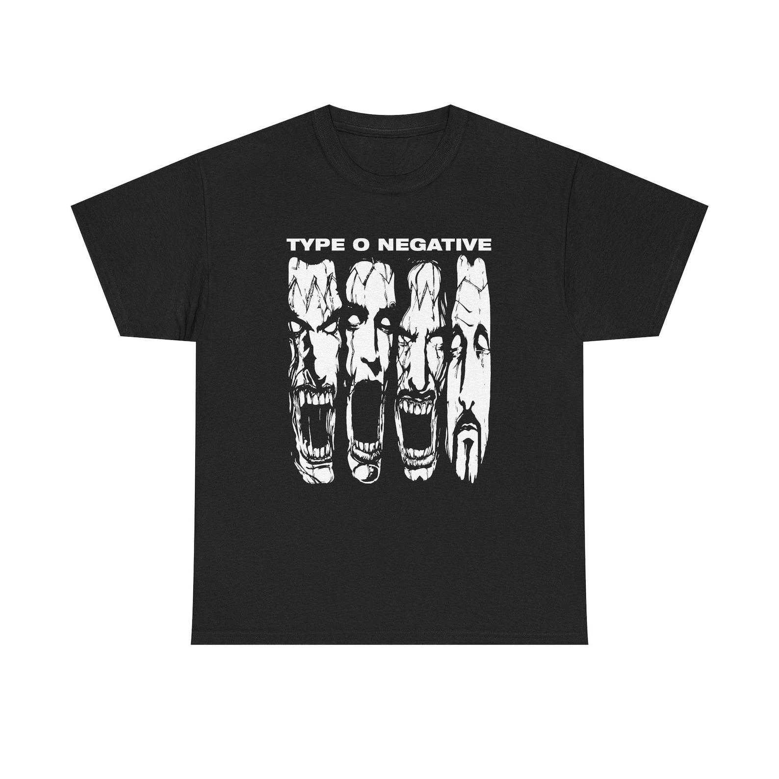 Type O Negative Faces Shirt, Gothic Metal Band Tee, Vintage 90s Doom Metal Graphic T Shirt, Peter Steele Fan Gift 110