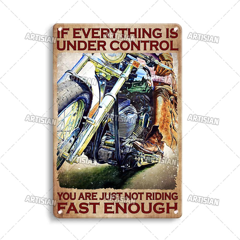 ARTISIAN Vintage Motorcycle Metal Tin Sign Decorative Plate Wall Art Metal Poster Bar Home Metal Plaque Studio Industrial Decor